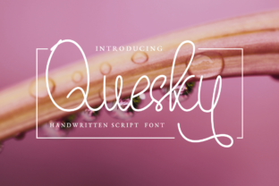 Quesky: A Handwritten Script Font with Personality